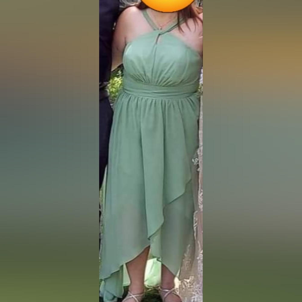 Womens Halter beach bridesmaid dress high low aline